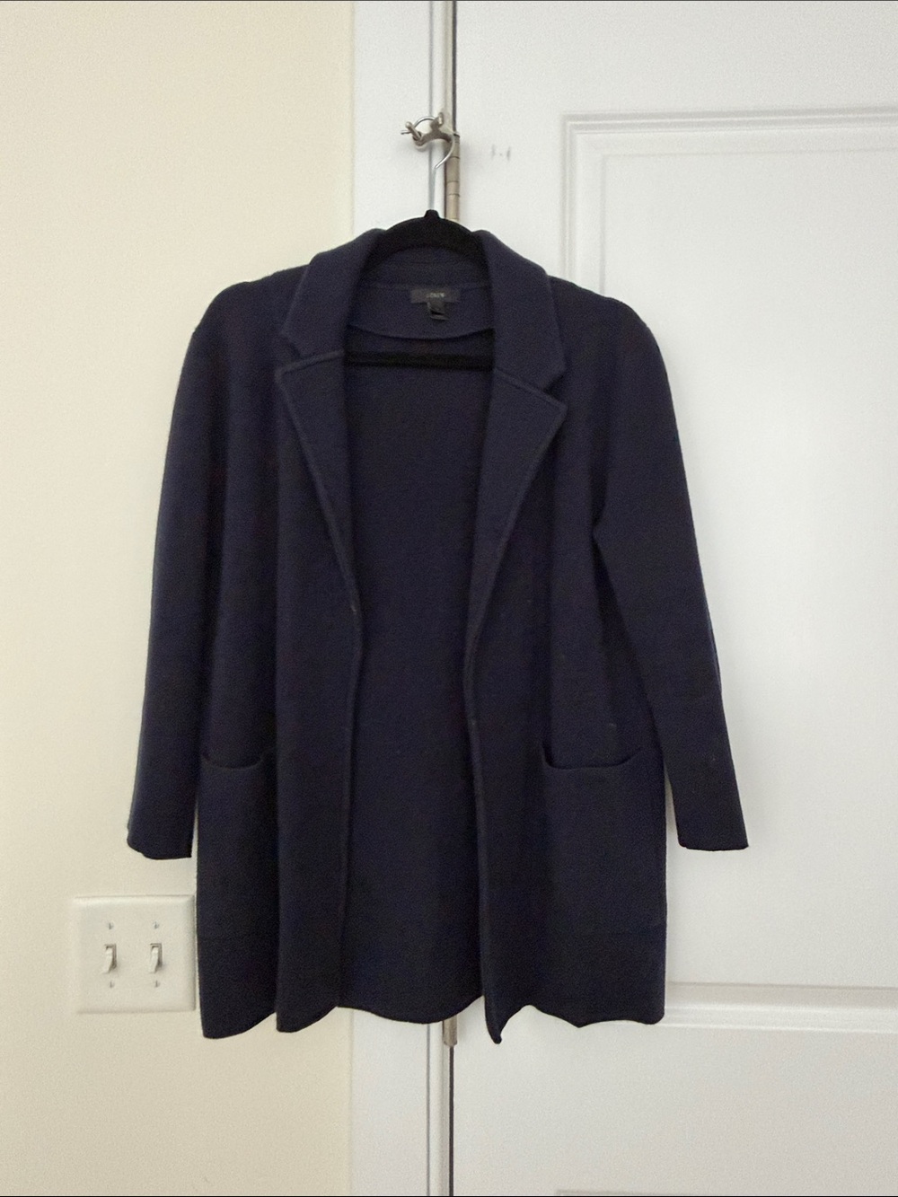 J. Crew Navy sweater blazer